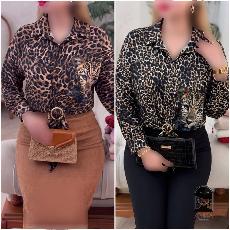 شومیز زنانه مدل ساناز جنس بوگاتی فری سایز