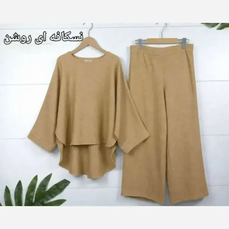 ست شومیز و شلوار زنانه جنس شانتون سایز فری 38 تا 48