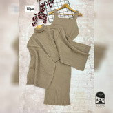 ست بافت زنانه جنس بافت اکرلیک گرم بالا فری سایز 38تا50