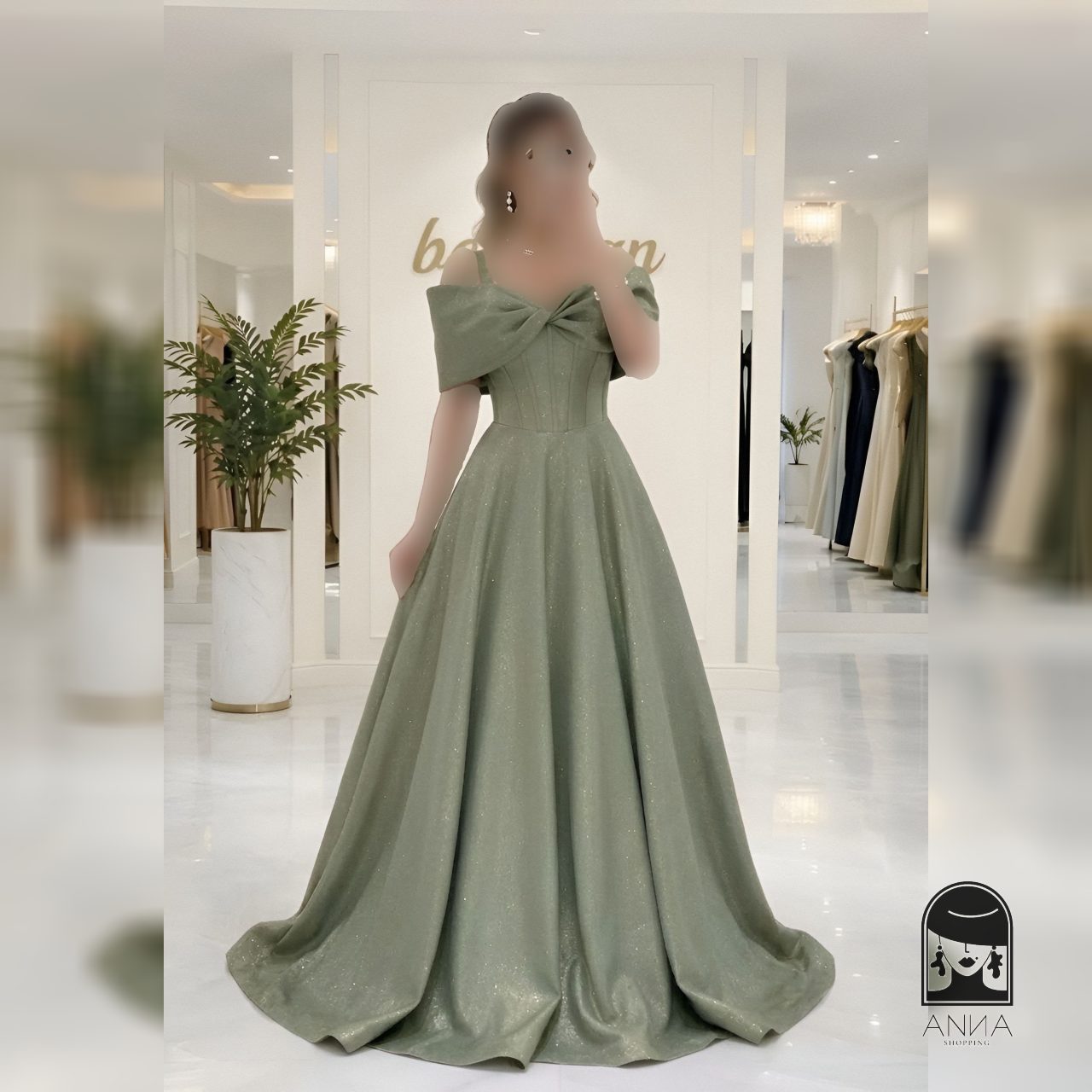 لباس مجلسی زنانه بلند مدل جانان مزون دوز