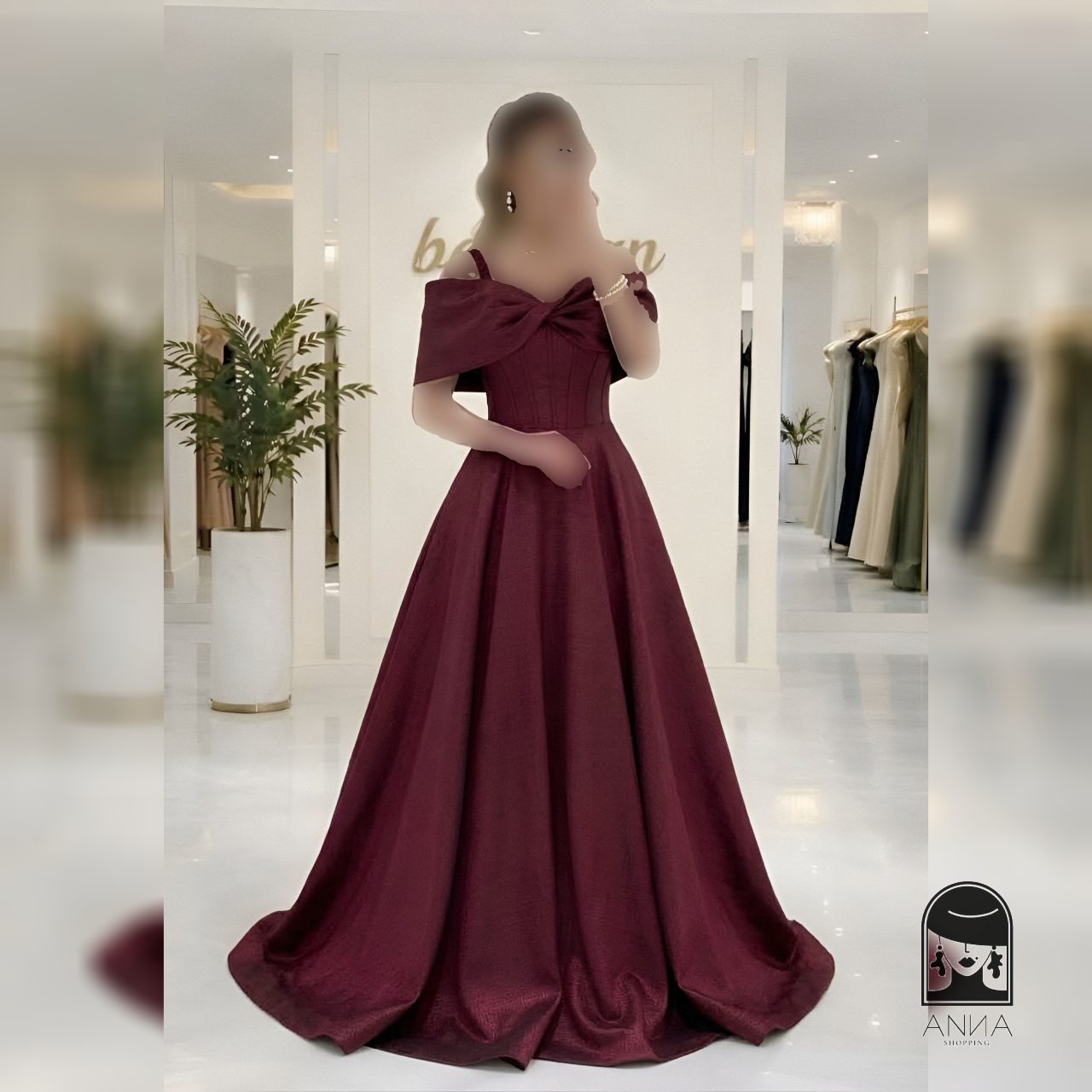 لباس مجلسی زنانه بلند مدل جانان مزون دوز