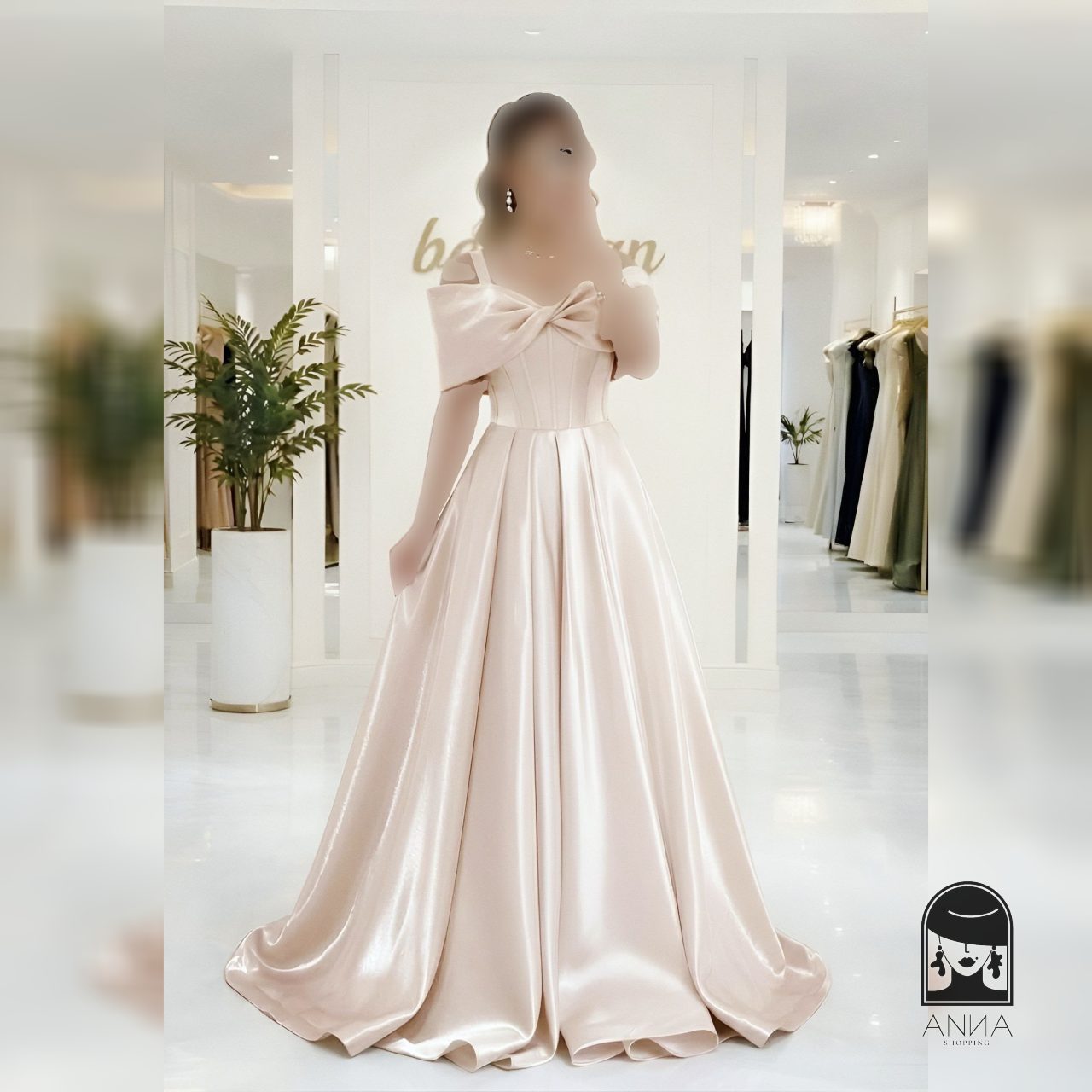 لباس مجلسی زنانه بلند مدل جانان مزون دوز
