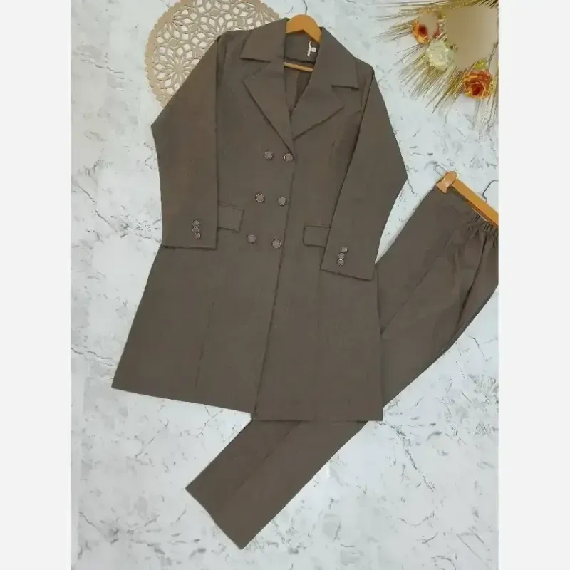ست کت و شلوار اداری زنانه جنس پرشین درجه یک رنگبندی سایزبندی متنوع