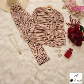 ست مخمل وارداتی طرح زبرا فری سایز زنانه