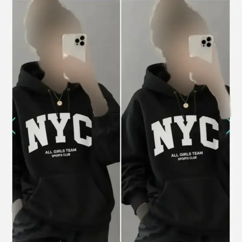 هودی لش NYC دورس پنبه سه نخ گرم بالا جیب کانگورویی رنگبندی متنوع سایز فری