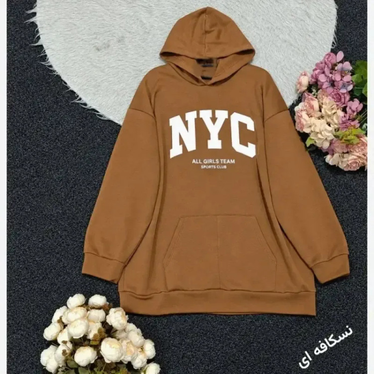 هودی لش NYC دورس پنبه سه نخ گرم بالا جیب کانگورویی رنگبندی متنوع سایز فری