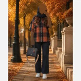 ژکت جیب صلیبی پشمی زنانه فری سایز
