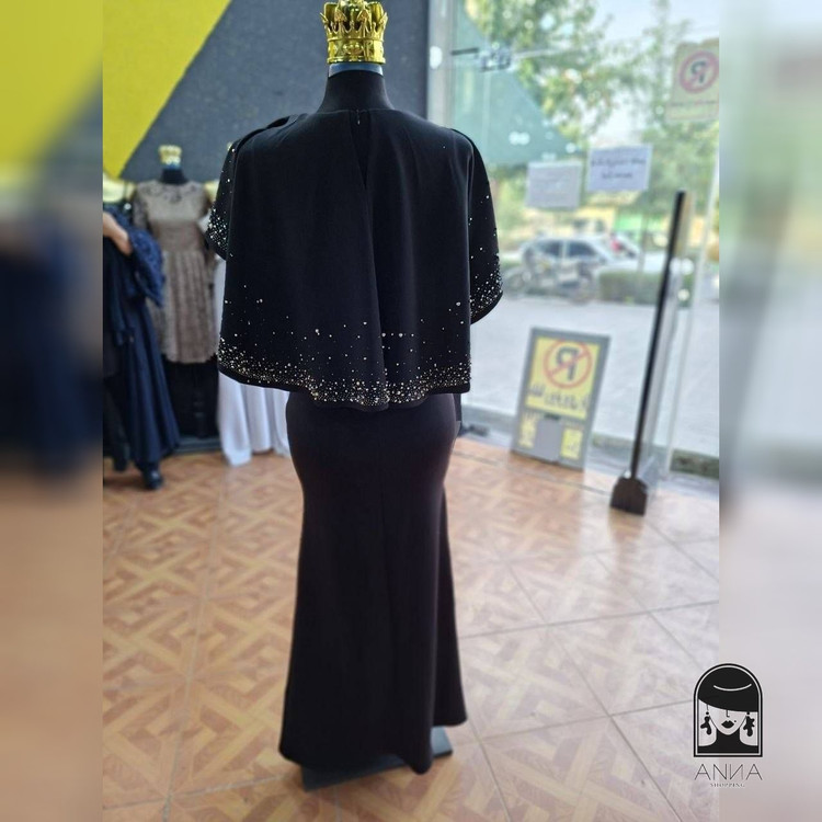 ماکسی زنانه مدل بهاره جنس دالقیچ و مروارید کوبی و نگین سایز ۱ تا ۳