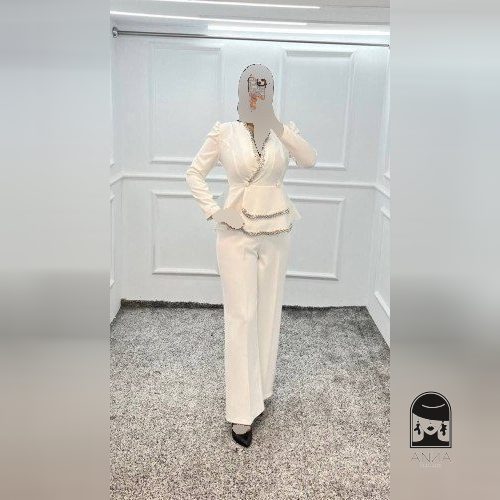 ست کت شلوار زنانه مدل ناهید جنس مازراتی سایز ۱ تا ۳