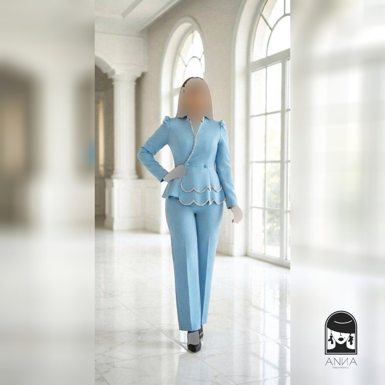 ست کت شلوار زنانه مدل ناهید جنس مازراتی سایز ۱ تا ۳