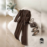 ست کت شلوار زنانه مدل ناهید جنس مازراتی سایز ۱ تا ۳