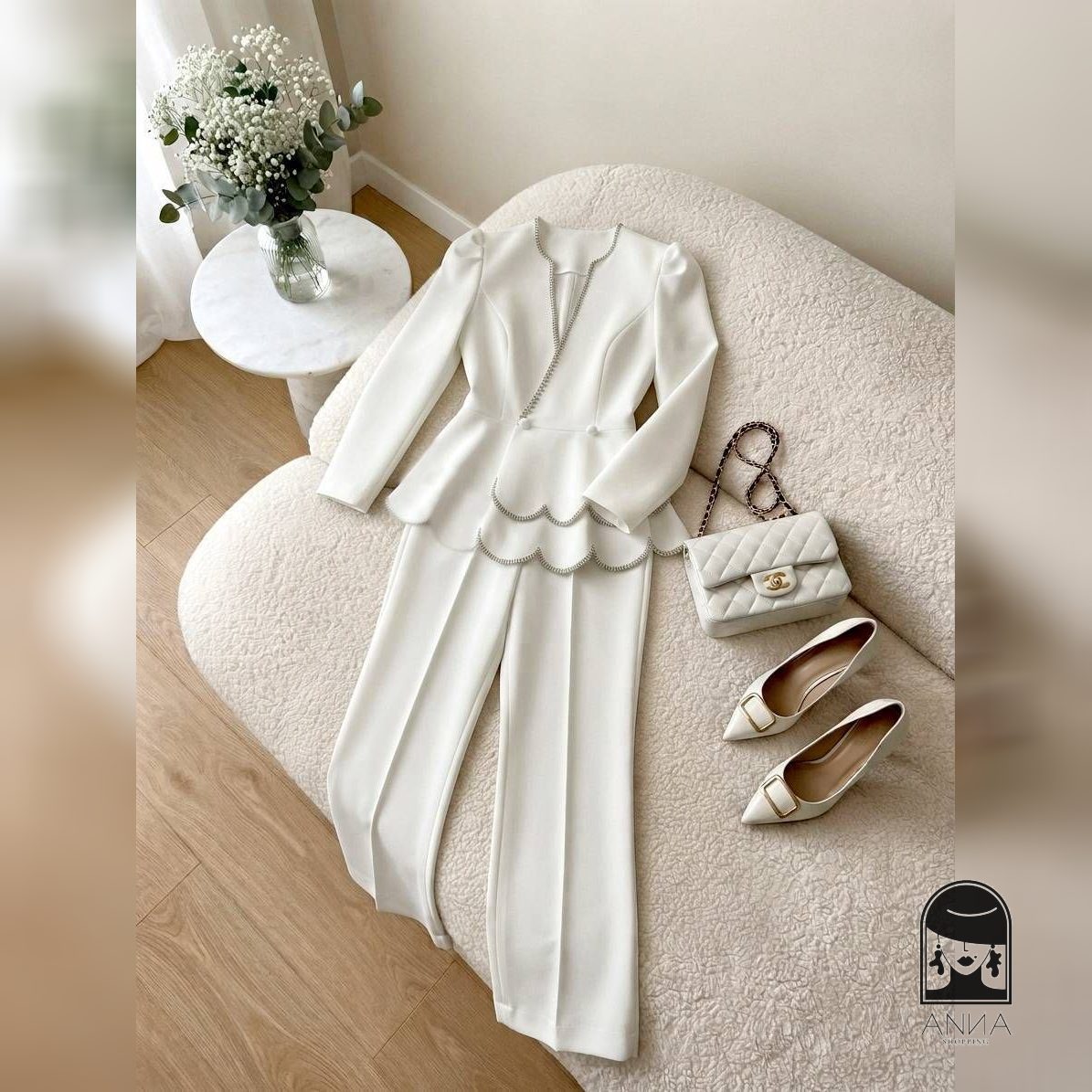 ست کت شلوار زنانه مدل ناهید جنس مازراتی سایز ۱ تا ۳