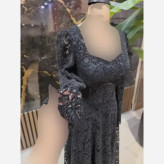 لباس مدل ملیکا گیپور مخمل درجه یک سایز 38 تا 48 رنگ مشکی قهوه ای سرمه ای