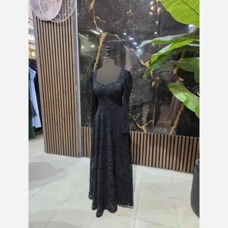 لباس مدل ملیکا گیپور مخمل درجه یک سایز 38 تا 48 رنگ مشکی قهوه ای سرمه ای
