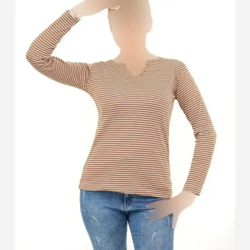بلوز سه دکمه پنبه لاکرا فری سایز زنانه