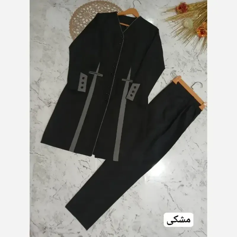 مانتو شلوار اداری مدل بهار ساده جنس پرشین رنگبندی متنوع