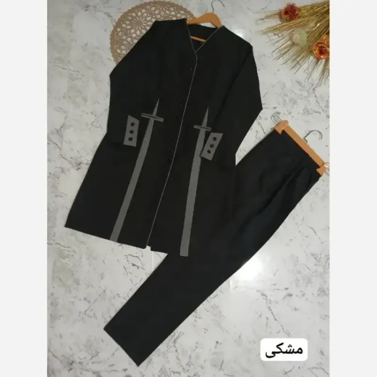 مانتو شلوار اداری مدل بهار ساده جنس پرشین رنگبندی متنوع