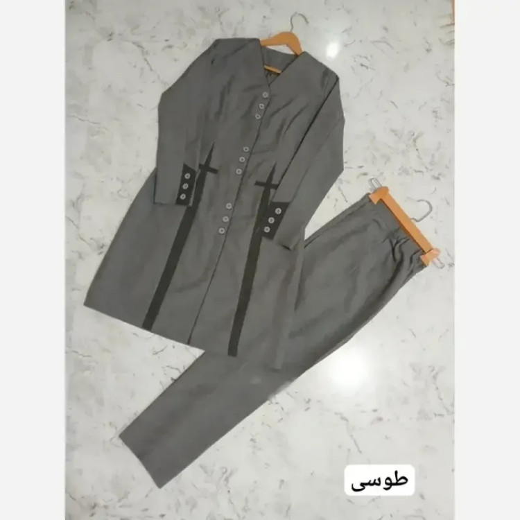 مانتو شلوار اداری مدل بهار ساده جنس پرشین رنگبندی متنوع