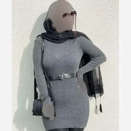 گپ بافت نیمه بلند و بلند زنانه مدل میله ای فری سایز