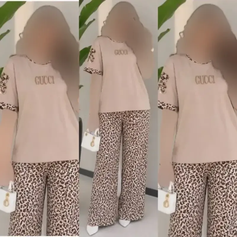 ست تیشرت و شلوار مدل بنلی نخ پنبه گلکسی سایز 38 تا 46