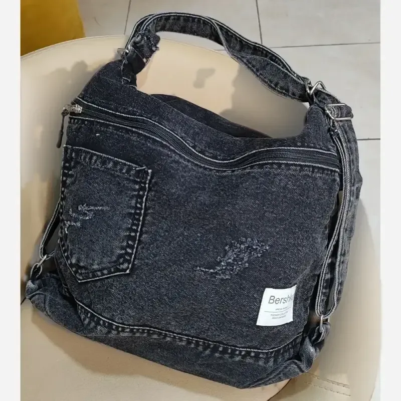 کیف جین 3 کاره لی خارجی ابعاد 35 در 35 در 10 سانت رنگ بندی متنوع