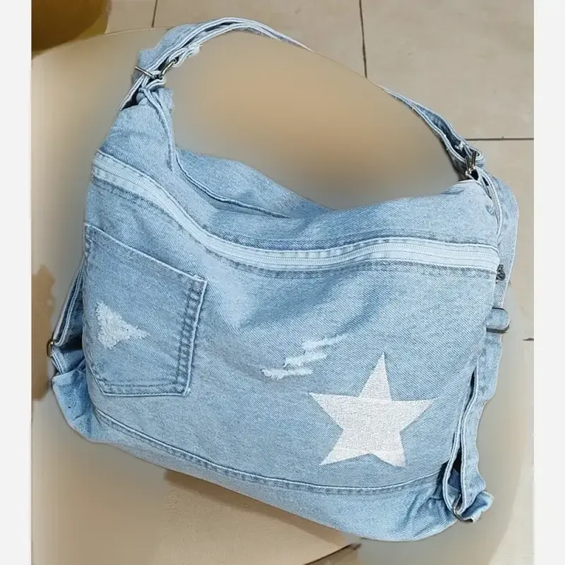 کیف جین 3 کاره لی خارجی ابعاد 35 در 35 در 10 سانت رنگ بندی متنوع
