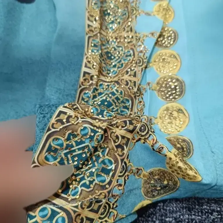 پیراهن عبایی مجلسی الیزه نگین دار درجه یک فری سایز
