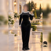ماکسی زنانه مدل لیانا جنس مخمل مرواریدی سایز ۱ تا ۳