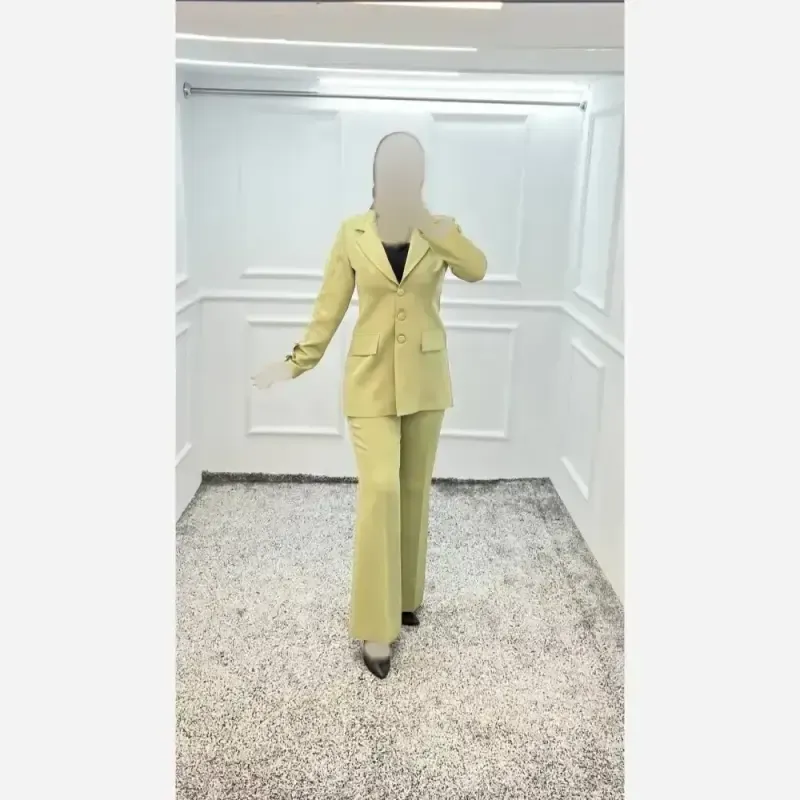 کت شلوار زنانه کرپ مازراتی مدل آتوسا