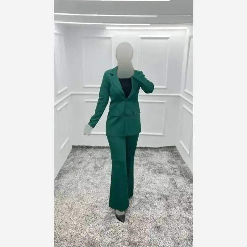 کت شلوار زنانه کرپ مازراتی مدل آتوسا