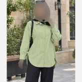 شومیز مانتویی آنام جنس شانتون درجه یک فری سایز