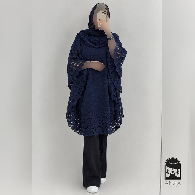 بافت زنانه مدل ماهچهره جنس اکریلیک عالی؛ فری سایز 38 تا 60