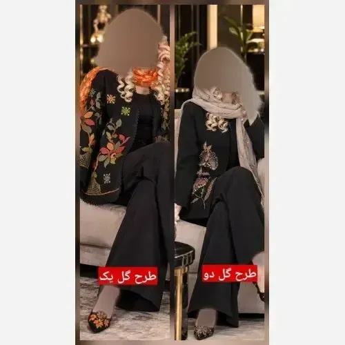 مانتو زنانه کرپ لمه گلدوزی و سنگدوزی شده سایز 36 تا 48 مدل خاتون