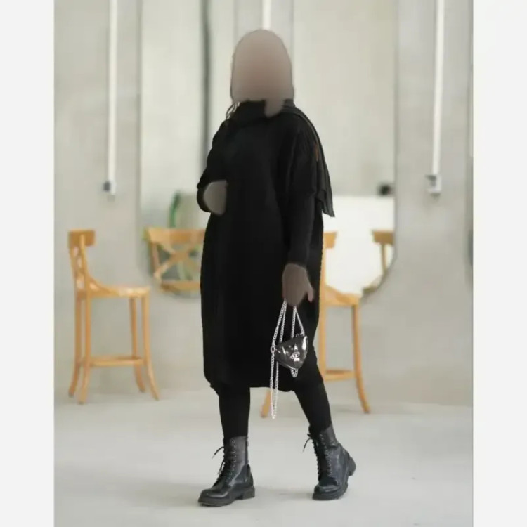 پالتو بافت بلند زنانه مدل مهرنا اکریلیک فری سایز