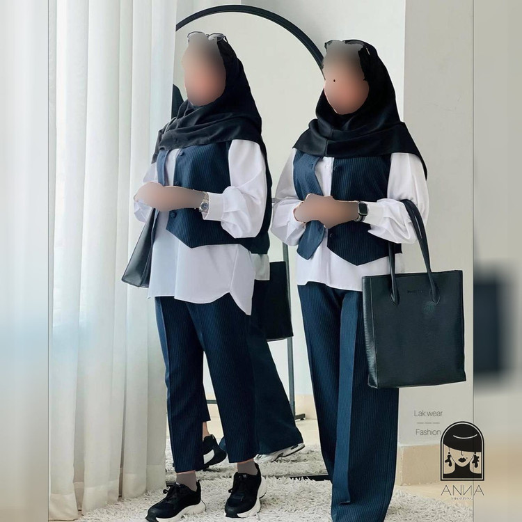 ست زنانه مدل سهتکه هانیه جنس دیپلمات سایز ۱۰۴ تا ۱۱۲