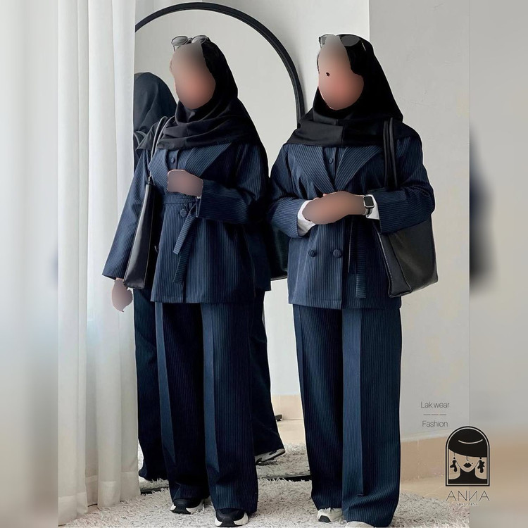 ست زنانه مدل سهتکه هانیه جنس دیپلمات سایز ۱۰۴ تا ۱۱۲
