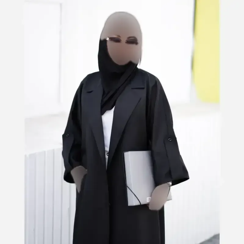 مانتو دانشجویی و اداری مدل ناها پارچه فاستونی فری سایز