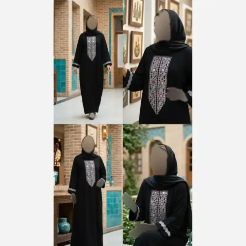 عبا حنا جنس الیزه مشکی قد 140