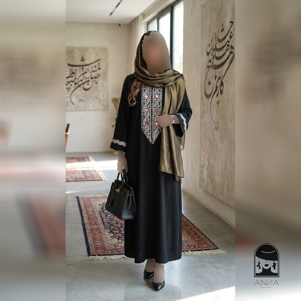 پوشاک زنانه مدل حنا جنس الیزه سایز ۴۴ تا ۴۶