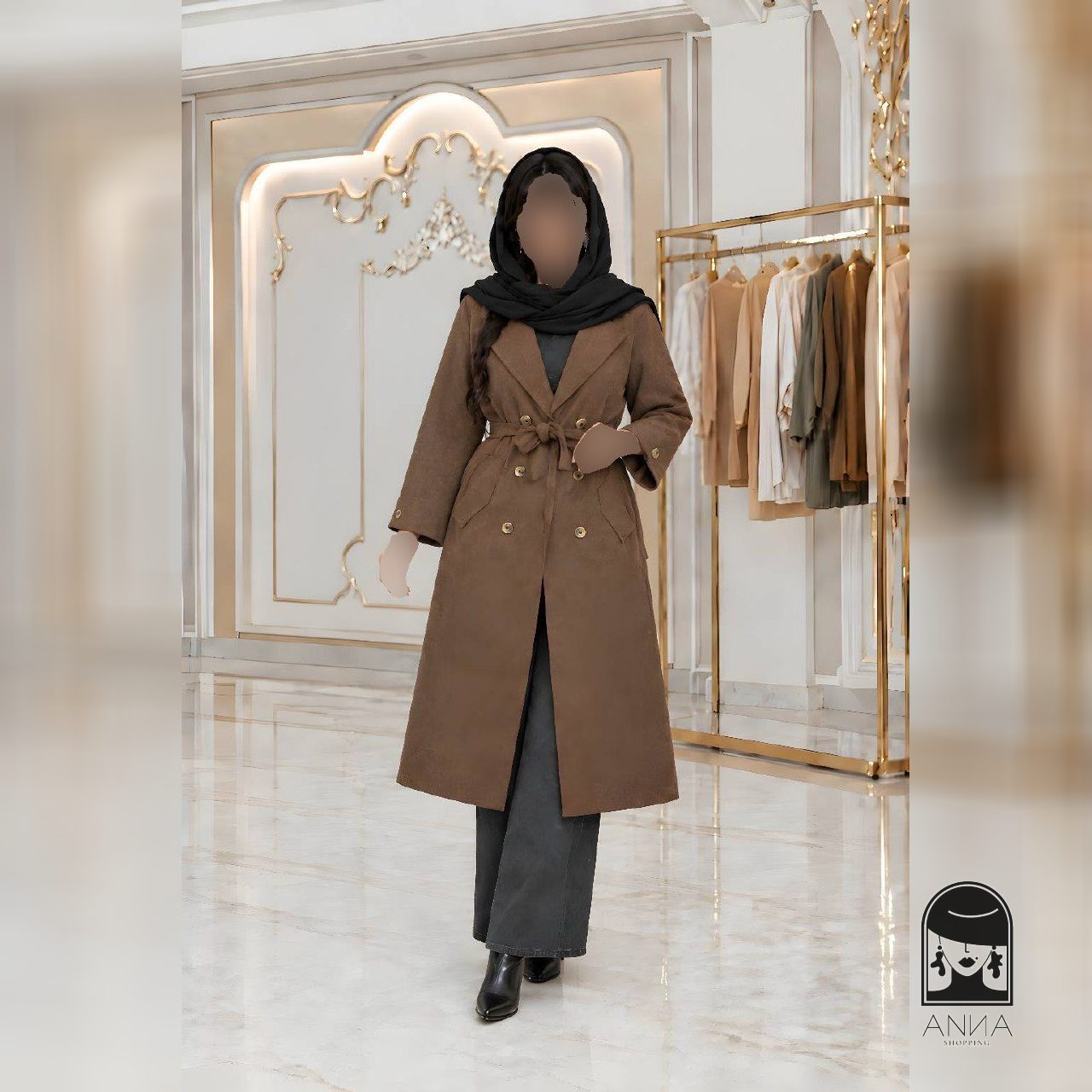 مانتو زنانه مدل پاییزه سلین جنس مخمل کبریتی ریز فری سایز