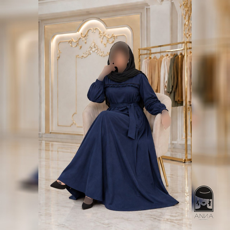 پیراهن زنانه مدل بلند کبریتی جنس مخمل کبریتی ریز فری سایز