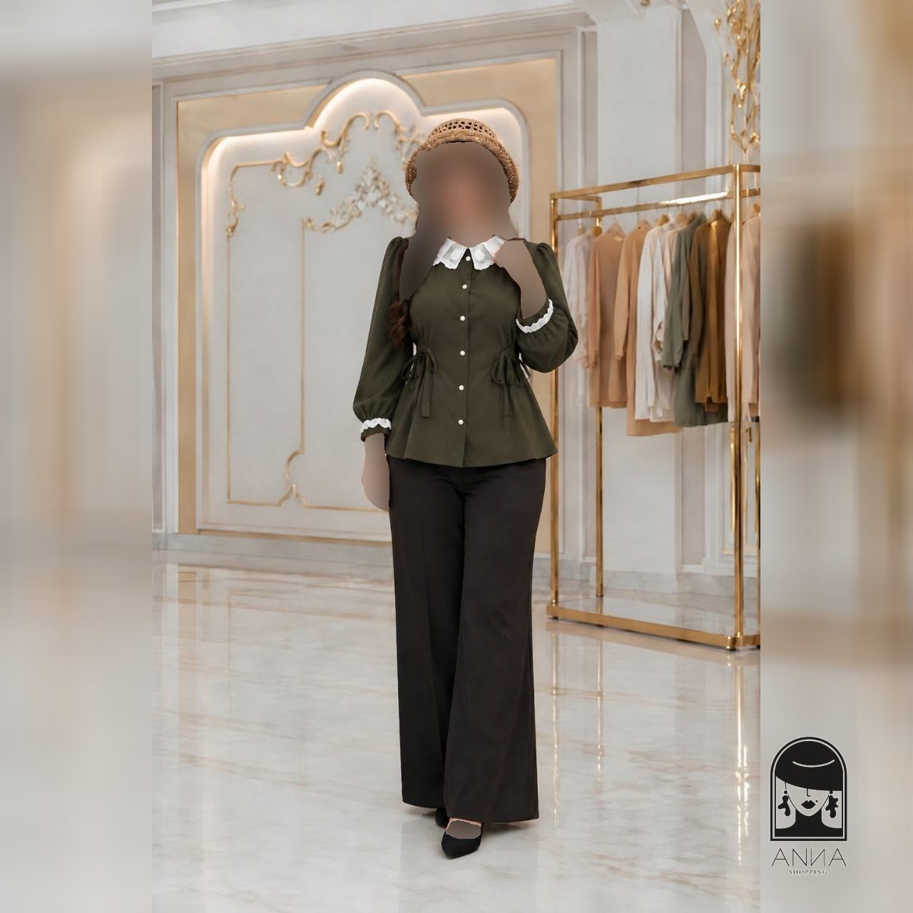 مانتو زنانه مدل پاییزی ماندانا جنس مخمل کبریتی ریز فری سایز