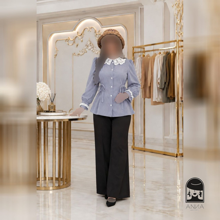 مانتو زنانه مدل پاییزی ماندانا جنس مخمل کبریتی ریز فری سایز