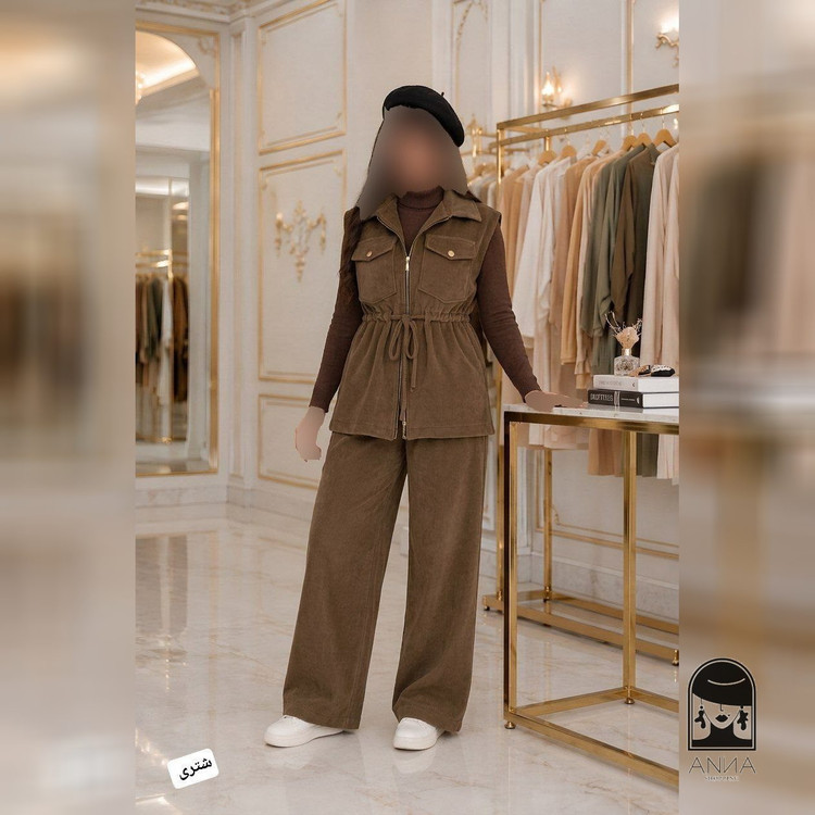 شلوار زنانه مدل کبریتی جنس مخمل کبریتی ریز فری سایز