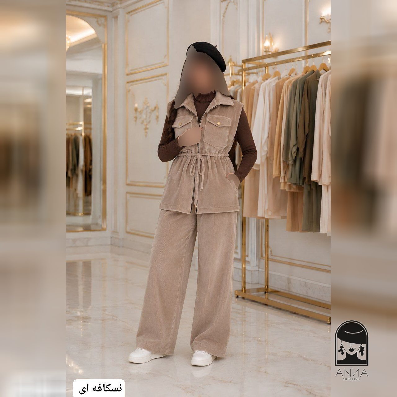 شلوار زنانه مدل کبریتی جنس مخمل کبریتی ریز فری سایز