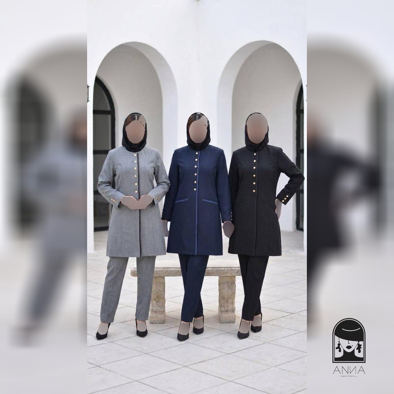 ست زنانه مدل اداری تینا جنس پرشیا دبل سایز ۱ تا ۲