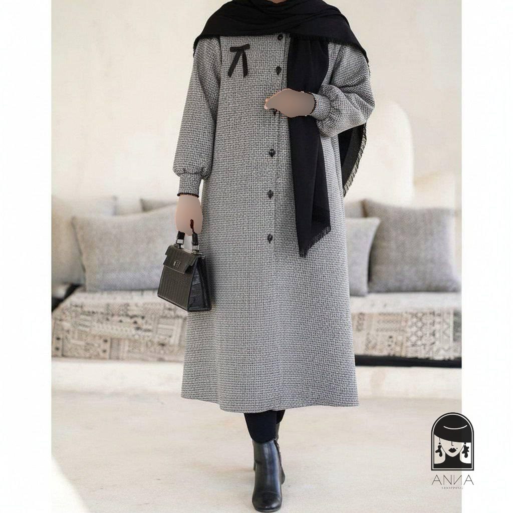 مانتو زنانه مدل پاییزه جواهر جنس ریما سایز ۱ تا ۲