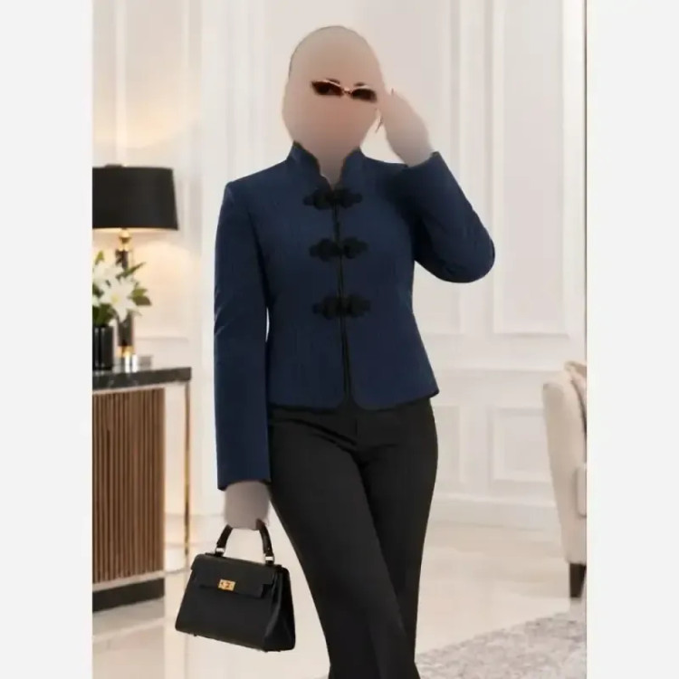 کت مخمل کبریتی مزونی زنانه مدل سارمین