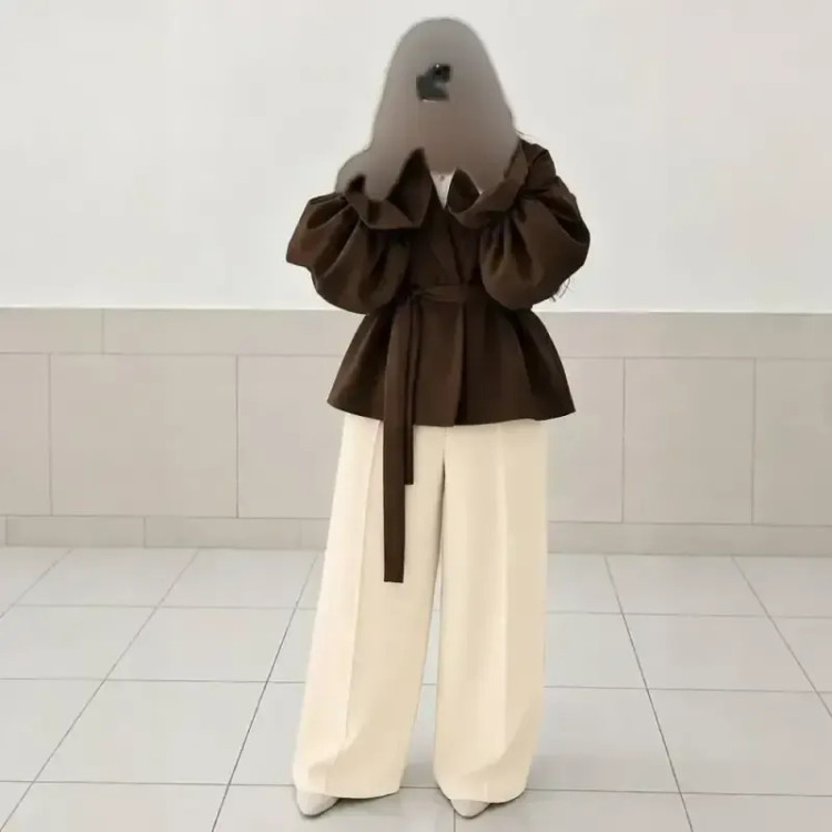 ست کت و شلوار زنانه جنس مازراتی مدل نوتلا