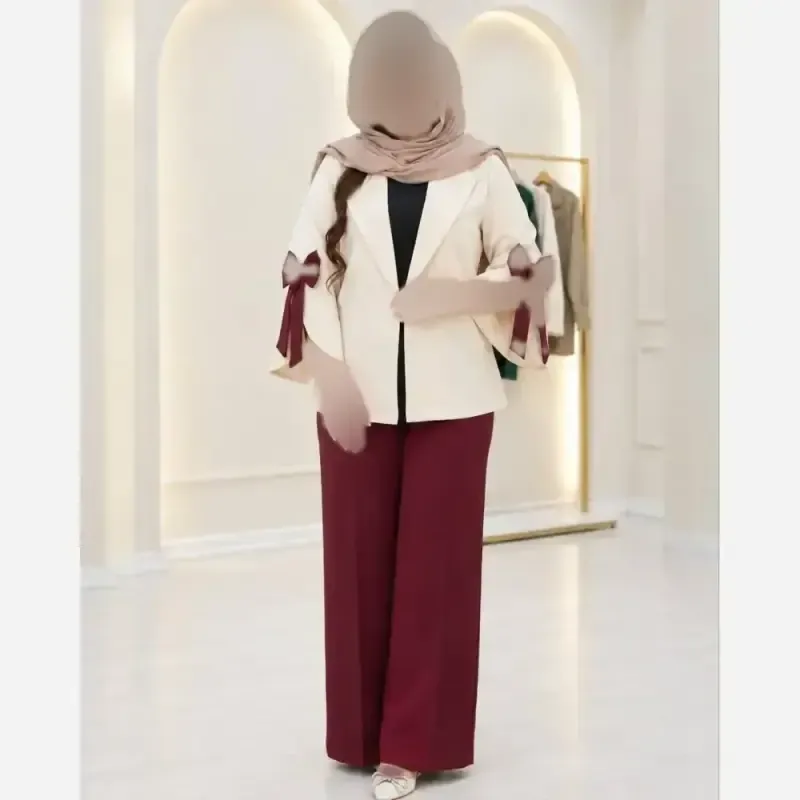 ست کت شلوار زنانه یاقوت جنس مازراتی دبل